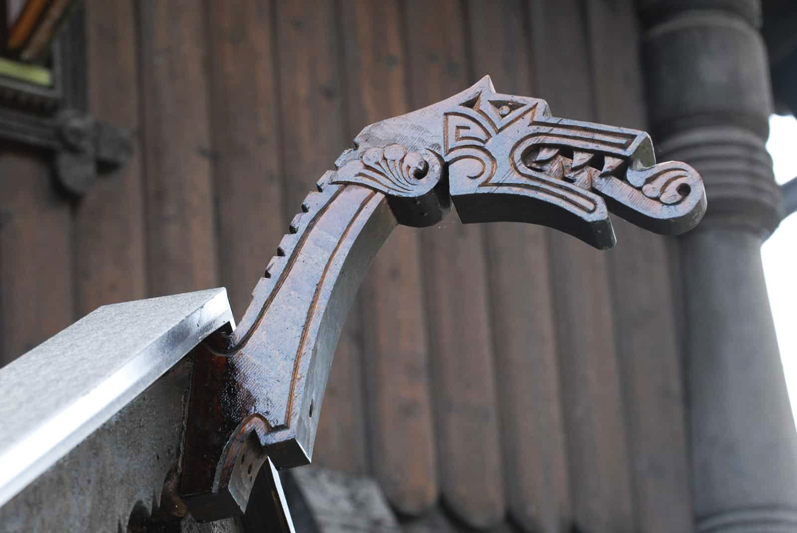 Viking dragon carving